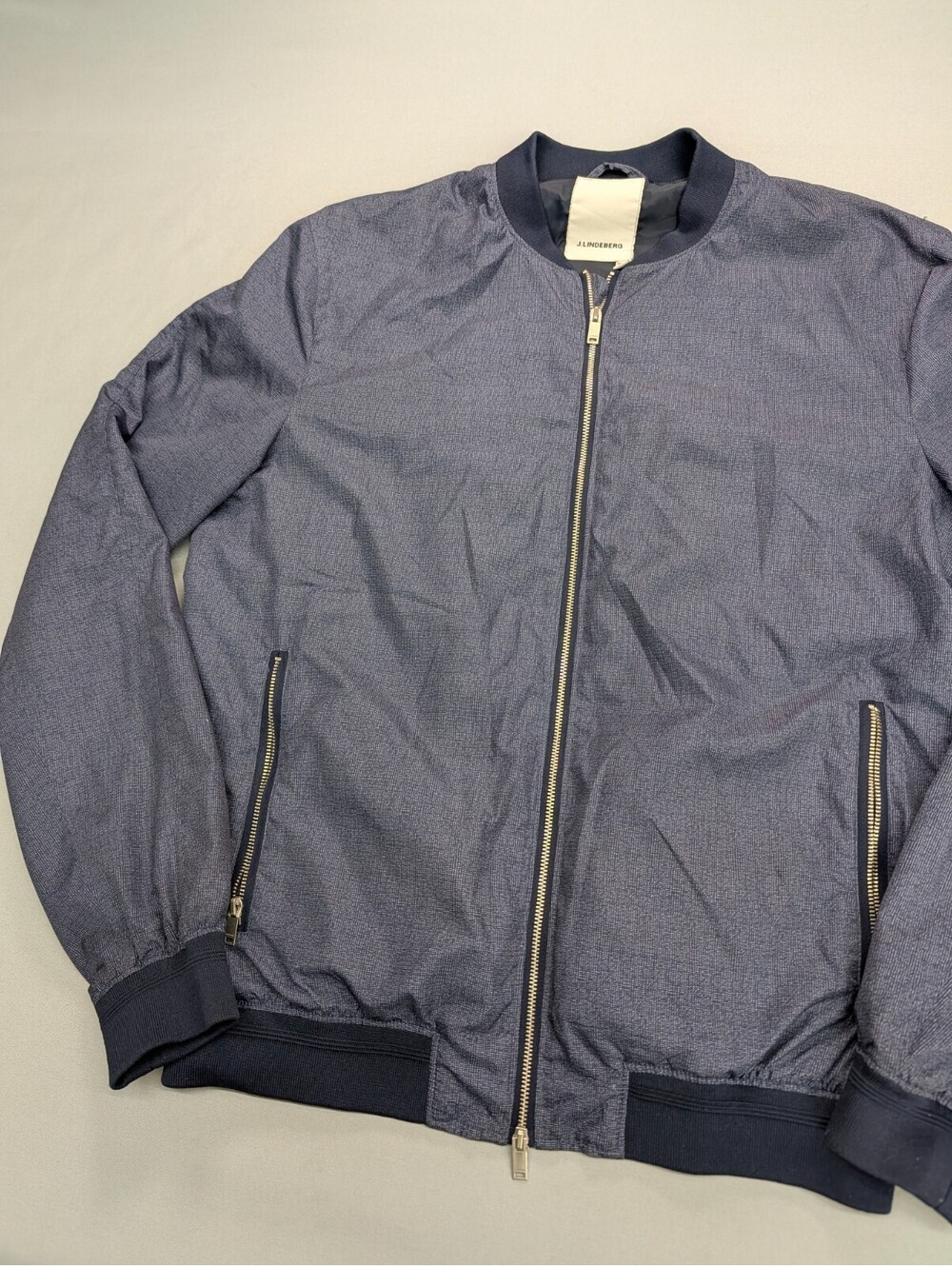 J.Lindeberg Blue Micro Dot Bomber Jacket Mens Medium M